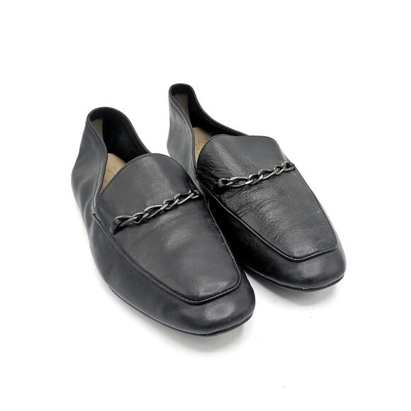 Naturalizer Black Leather Loafers w Chain Detail | Quiet Luxury Fall Capsule - Picture 5 of 16